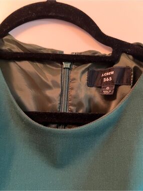 J. Crew 365 Teal Dress with Clean Neckline